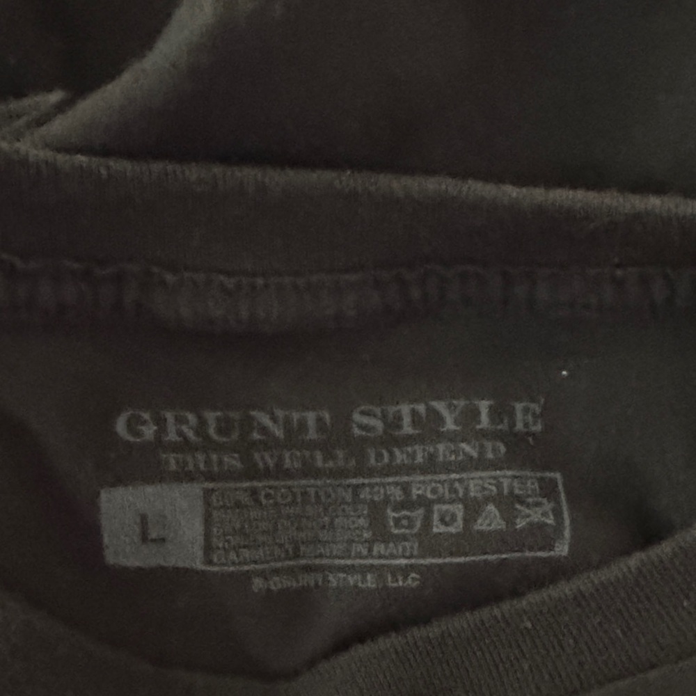 Grunt Style Black Tee with Green Salty Design - Picture 5 of 7